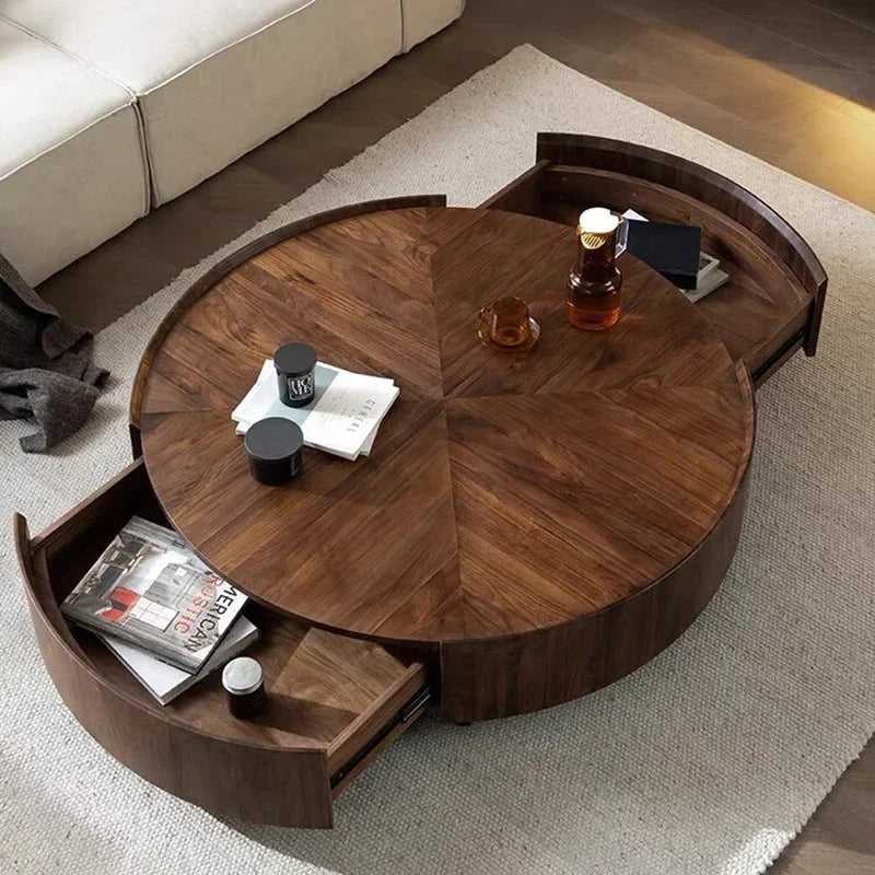 Nordic Solid Wood Coffee Table Modern Simple Originality Round Coffee Table Sofa Side Living Room Home Furniture Salontafel FYCT