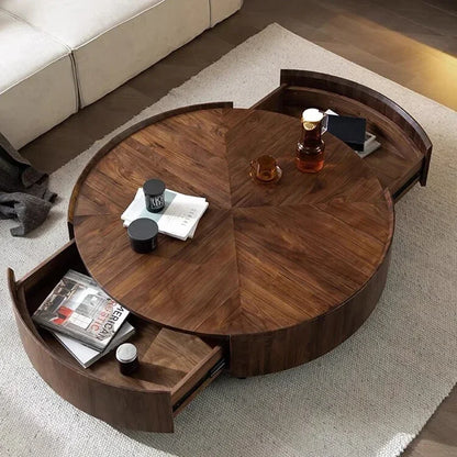 Nordic Solid Wood Coffee Table Modern Simple Originality Round Coffee Table Sofa Side Living Room Home Furniture Salontafel FYCT