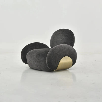 Nordic Lamb Fleece Single Sofa Chair For Home Bedroom Dining Clothing Store Beauty Salon Leisure-backrest Chair