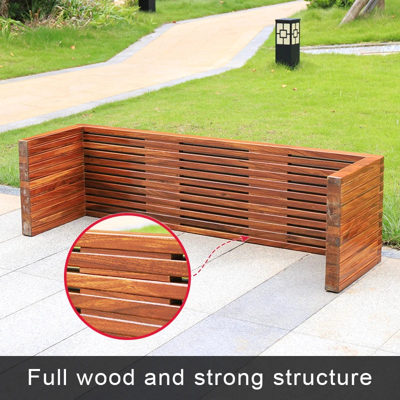 Banc en bois personnalisé, utilisation extérieure et intérieure, chaise écologique entièrement en bois, bonne banc d'attente de jardin porteur