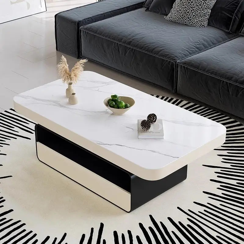 Modern Luxury Coffee Table Rectangle Organizer Drawer Nordic Trendy Coffee Table Premium Beauty Table De Salon Home Furniture