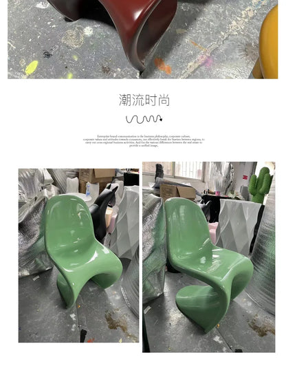 LXY simple household modern small apartment FRP electroplating armrest dining chair household leisure chair