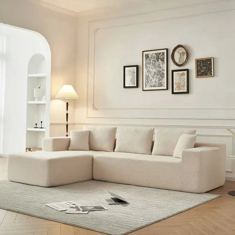 Modern European Recliner Sofa Set Fabric Rectangle for Home Hotel for Living Room