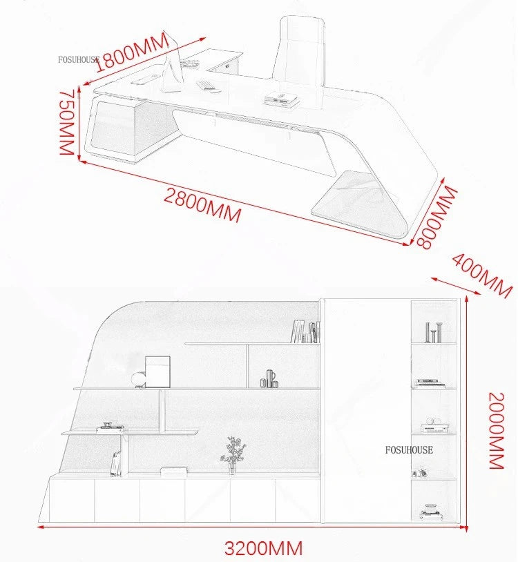 Minimalist Luxury Boss Office Desks Work Desk Corner Executive Table Home Study Desktop Computer Table for Office Furniture