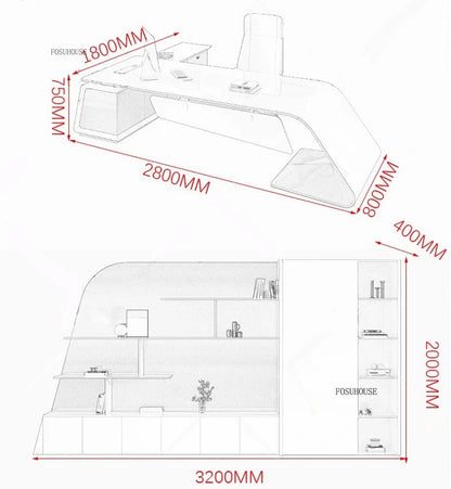 Minimalist Luxury Boss Office Desks Work Desk Corner Executive Table Home Study Desktop Computer Table for Office Furniture