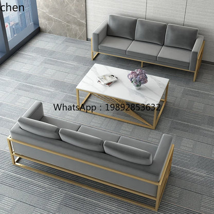 Lobby Sofa Chair Leisure Rest Area Meeting Reception Booth Sofa Table and Chair