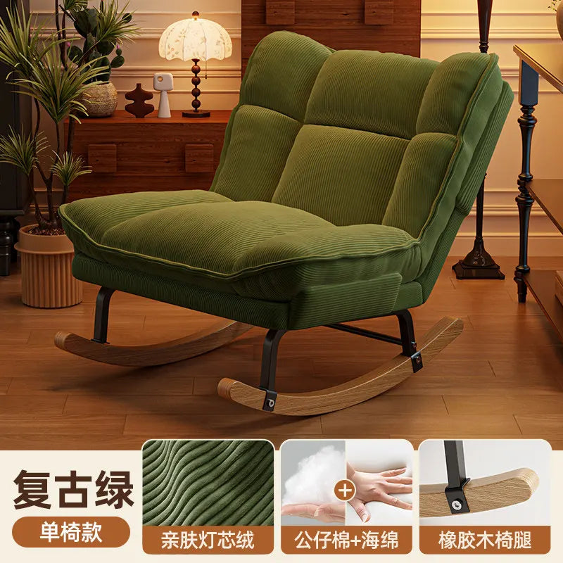 Rocking chair Reclining chair Adults can sleep and lie down Lunch break  New balcony Home leisure Lazy sofa