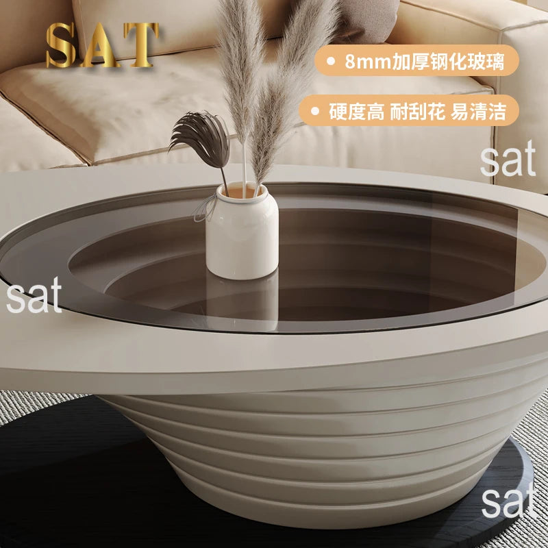 Oval Modern Coffee Table Unique Trendy Design European Coffee Table Neutral Minimalist Table Basse Living Room Furniture