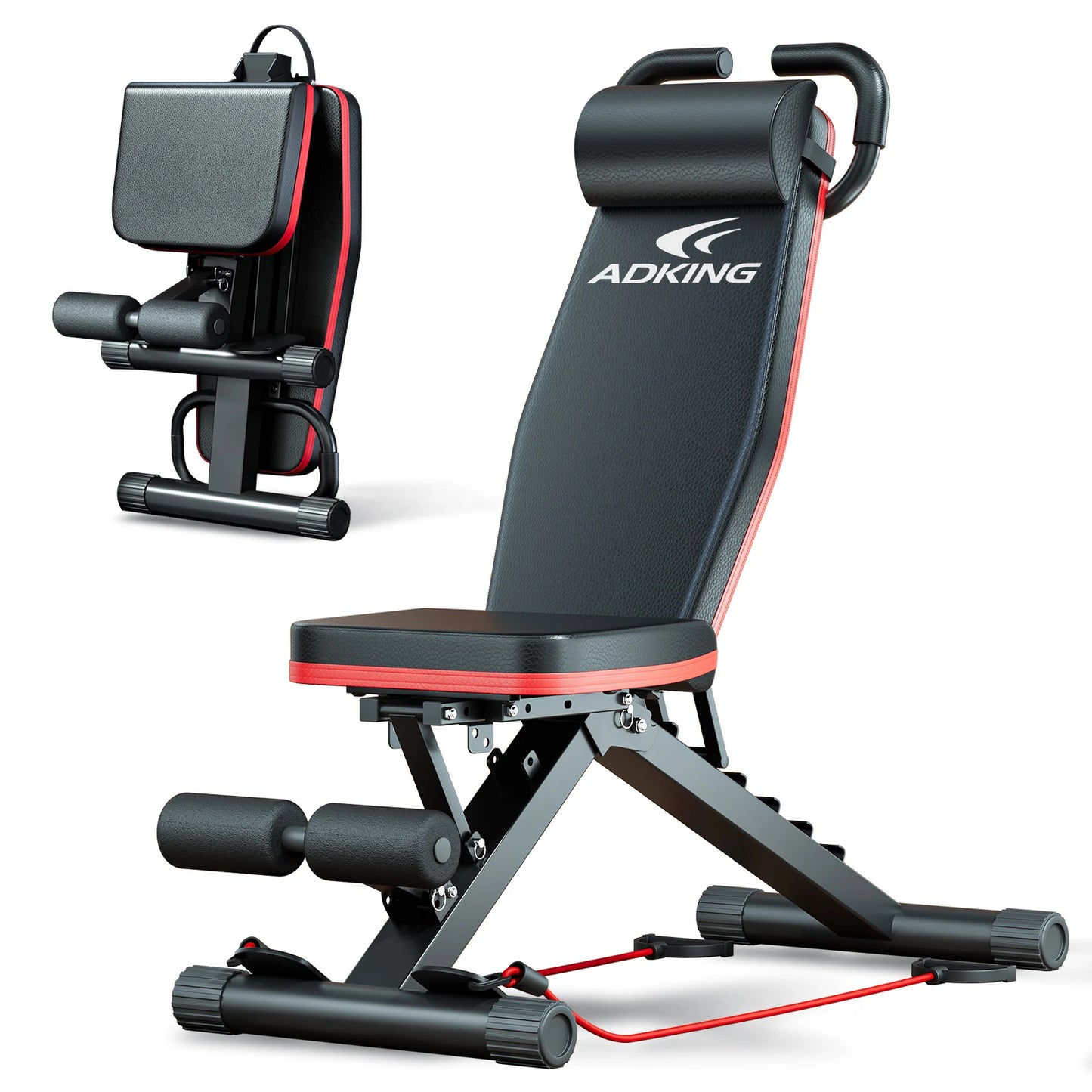 Weight Bench Foldable 14-in-1 Dumbbell Bench 1000 lbs Sit-up Assist Fitness Equipment 6 Adjustable for Full Body Workout