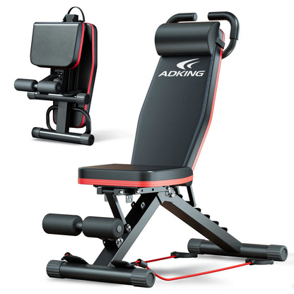 Weight Bench Foldable 14-in-1 Dumbbell Bench 1000 lbs Sit-up Assist Fitness Equipment 6 Adjustable for Full Body Workout