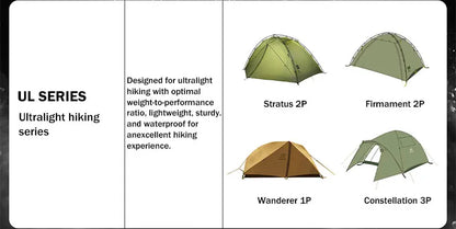 KAILAS STRATUS Ultralight Backpacking Tent 2 Person Double Layer Waterproof Windproof Camping Hiking Survival Tent KT2303102