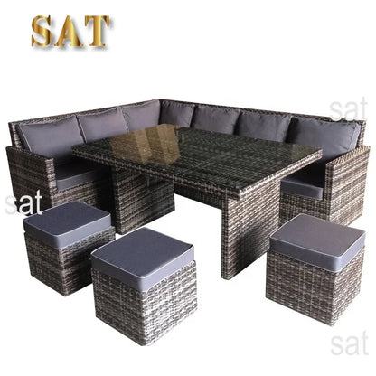 Hot Sales Modern Rattan Wicker Sectional Outdoor Garden Sofa Set Patio Garden Furniture