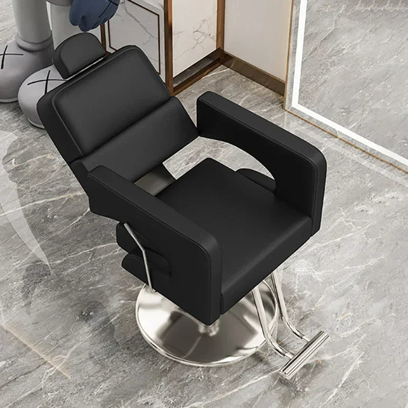 2025 Luxury Personalized Chair Barber Classic Hydraulic Reclining Release Salon Chair Leg Rest Professional Barberia Furniture