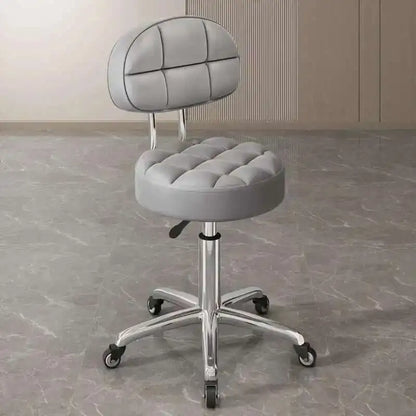 Barber Nail Salon Chair Swivel Wheels Rotating Salon Hair Stylist Barbershop Equipment Furniture Professional Rolling Silla