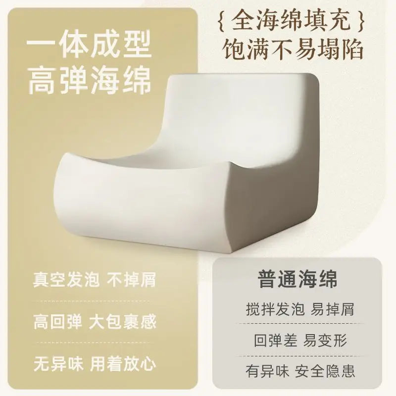 Single suede foam sofa armless floor sofa lazy sofa living room bedroom balcony lounge chair reading chair fireside chair