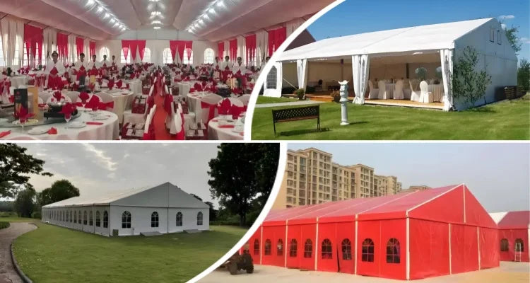 500 People Outdoor Tent Aluminum Frame Heavy Duty Commercial Large Luxury White Marquee Wedding Party Structure Tents for Event