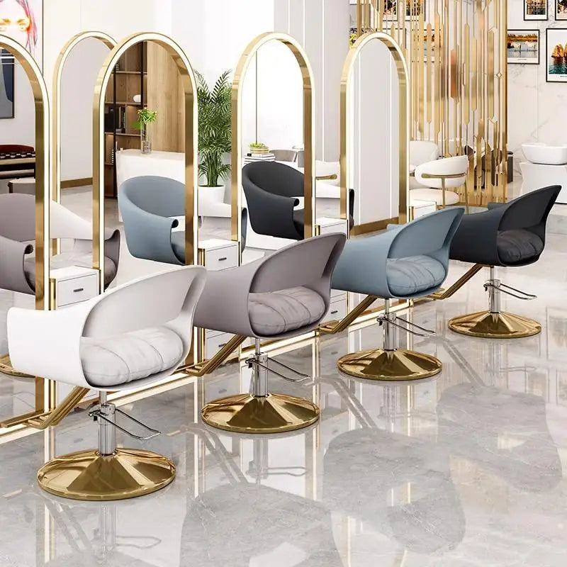 Creative Luxury Barber Chairs Modern Simple Style Minimalist Salon Chairs Space Saving Italian Friseurstuhl Salon Furniture
