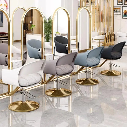 Creative Luxury Barber Chairs Modern Simple Style Minimalist Salon Chairs Space Saving Italian Friseurstuhl Salon Furniture