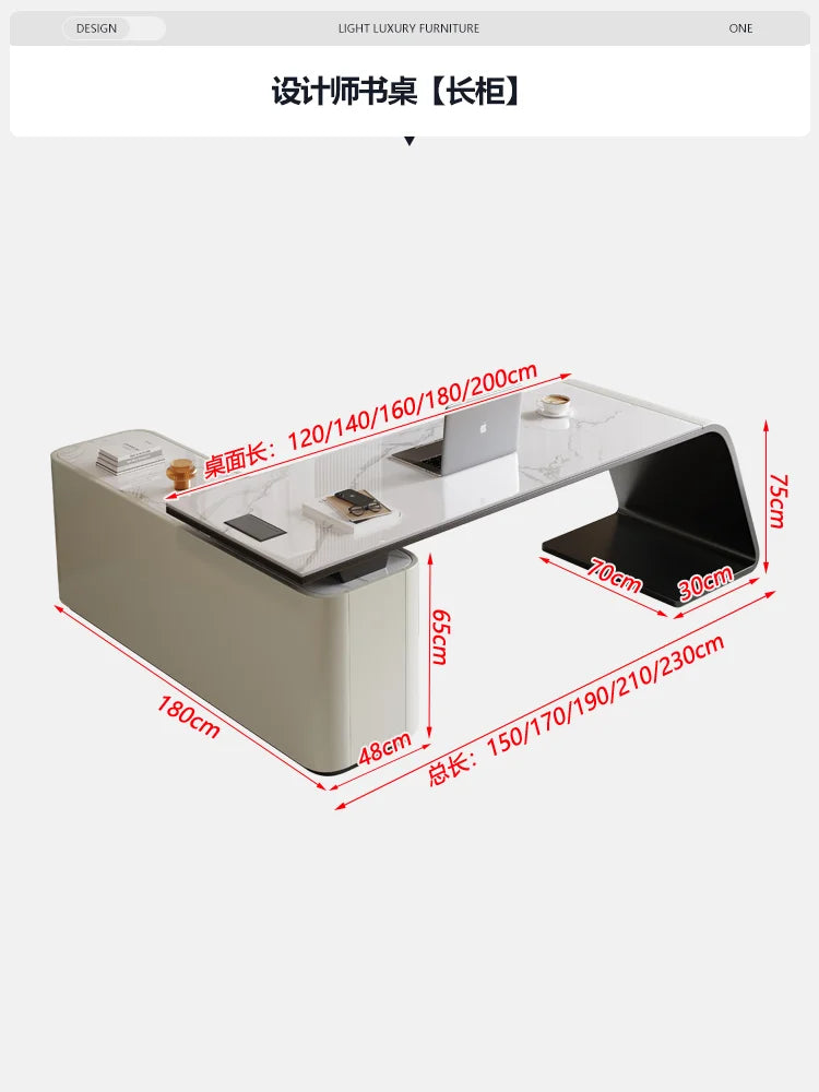 Luxury Storage Computer Desks Large Organiser Adult Bedroom Drawers Gaming Desk Notebook White Mesas De Computador Furniture