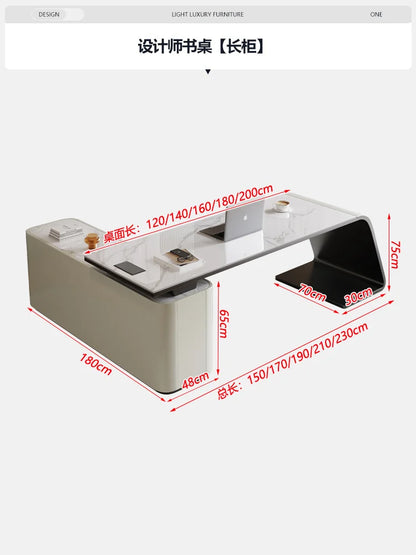 Luxury Storage Computer Desks Large Organiser Adult Bedroom Drawers Gaming Desk Notebook White Mesas De Computador Furniture