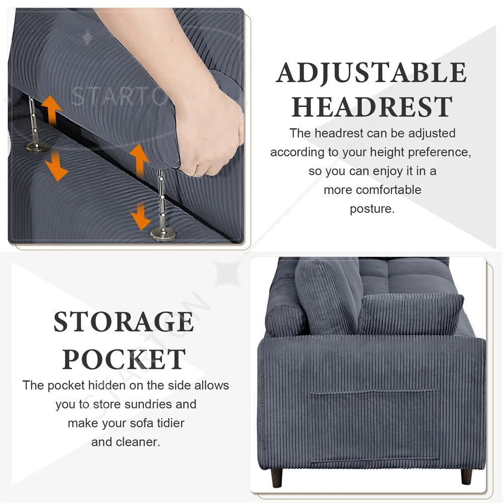 121" Modular Sectional Sofa Couch L Shaped Upholstered Sofa With Chaise Cushion Oversized 6 Seater Couches Sofas For Living Room