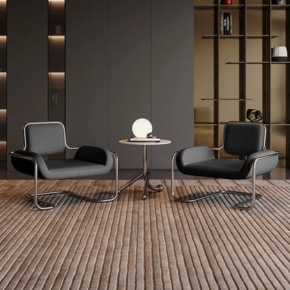 Single chair medieval stainless steel special-shaped convex living room reception leisure single sofa