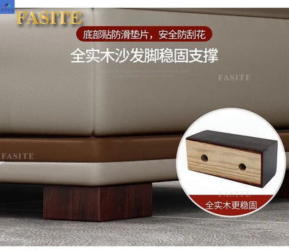 Luxury First-Layer Sofa Classic Light Living Room Size Princess Apartment Straight Row Home Combination