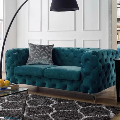 Factory Modern Living Room Sofa Love Seat in Stock Luxury Sofa Set Couch Customized Velvet or Leather Chesterfield Sofa