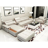 Hot Modern Design Modular L Shape Couch Living Room Sofa Set Furniture Luxury Home Lounge Modular Large Corner Leather Sofa
