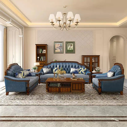 American, leather, sofa, solid wood, furniture, American, corner, sofa