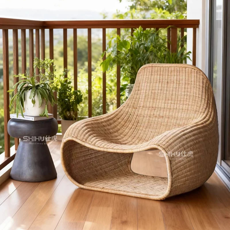 Simple Creative Living Room Chair Homestay Balcony Popular Retro Living Room Chair Home Furniture Sedile Per Soggiorno YS40CC