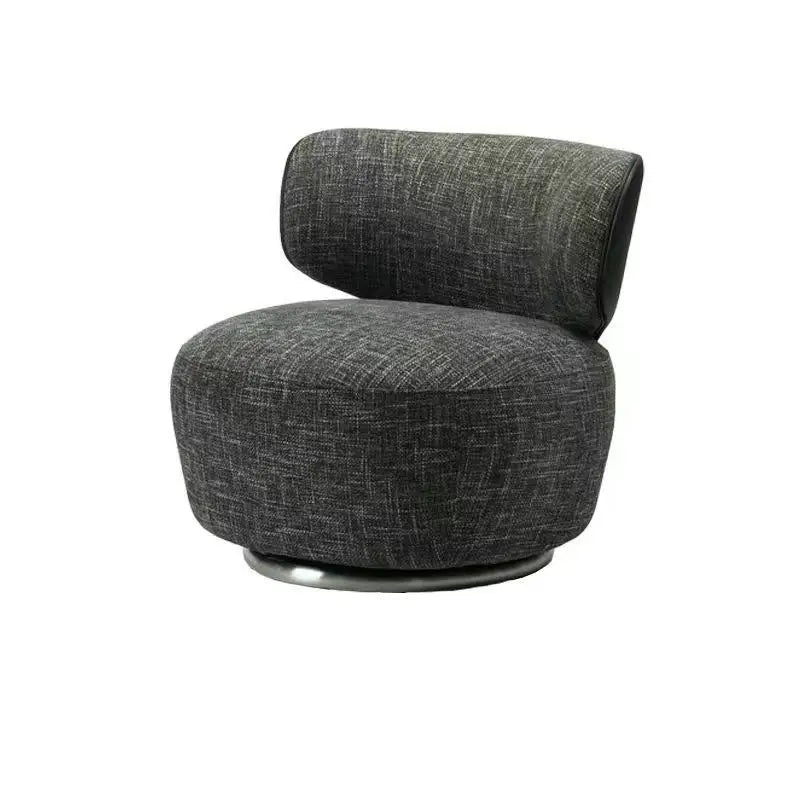 Modern Single Swivel Sofa Chair for Living Room Light Luxury Creative Leisure Minimalist Reception Negotiation Chair for Balcony