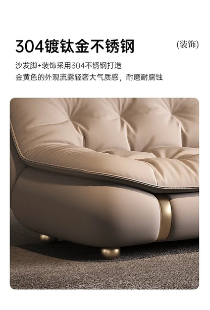 Aesthetic Classic Living Room Sofas White Real Leather Luxury Soft Sofa Lounge Lazy Modern Woonkamerbanken Furniture For Home