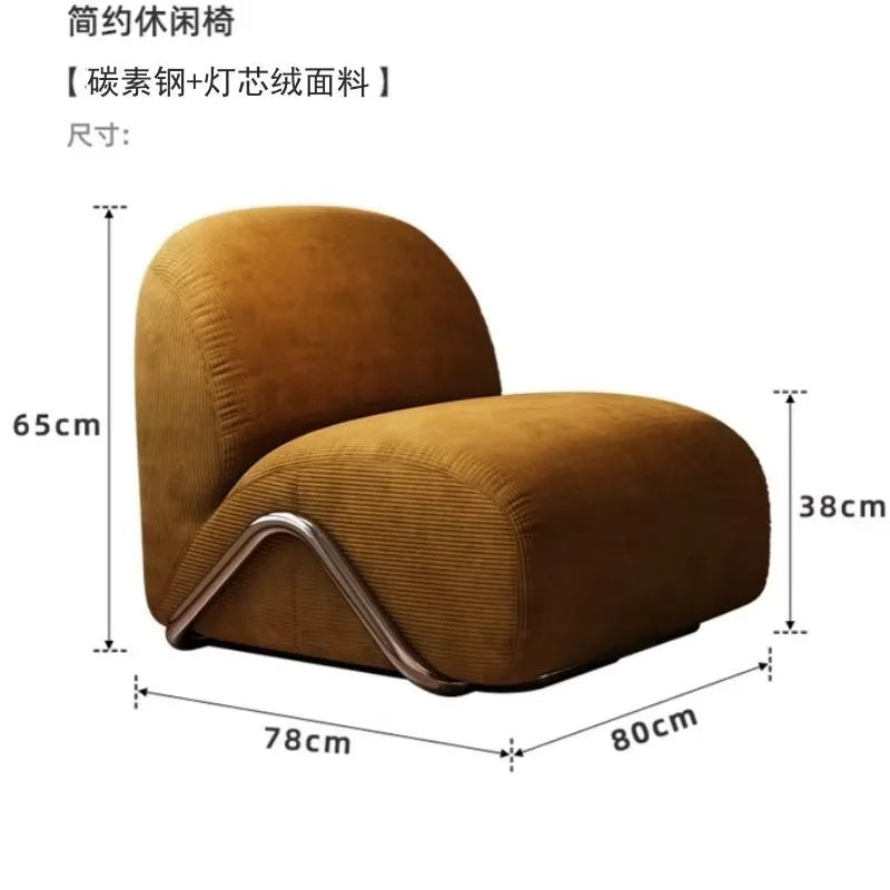 Medieval Chaise Lounge Single Sofa Chair Leisure Chair with Backrest for Living Room Hotel Homestay Reception Area Modern Home