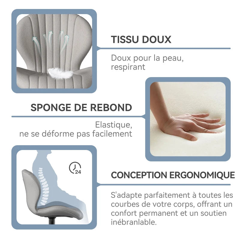 Chaise de bar 2 pièces, 360 °   Rotation, hauteur réglable, cuir artificiel rembourré avec dossier, adapté à la salle à manger