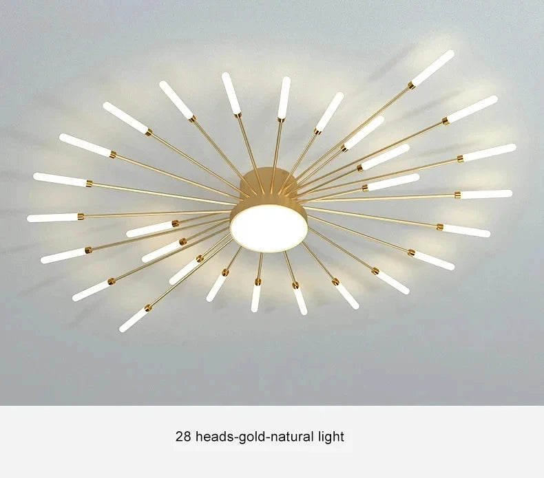 Creative Fan Shaped LED Ceiling Lamp Modern Living Room Light Home Decor Dining Bedroom Kids Room Interior Ceiling Pendant Lamp