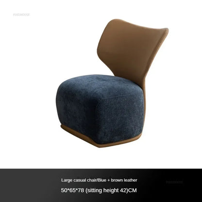 Modern Designer Leisure Living Room Chair Balcony Back Chair Living Room Furniture Nordic Luxury Small Apartment Lazy Sofa Chair