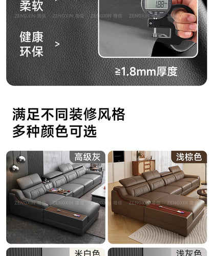 Genuine Leather Modern Sofas Luxury Recliner Comfortable Relax Armchairs Sofas Bedrooms Lazy Sillas Para Sala De Estar Furniture