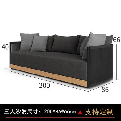 Outdoor sofa, homestay hotel, open-air balcony, sunroom, villa, waterproof and sunproof leisure furniture set