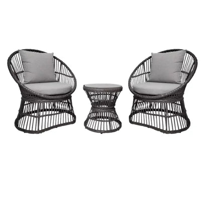 Modern Design Garden Rattan Patio Wicker L Shape Corner Sofa Set with Single Sofa Chair Exterior Pe Rattan Outdoor Sofa