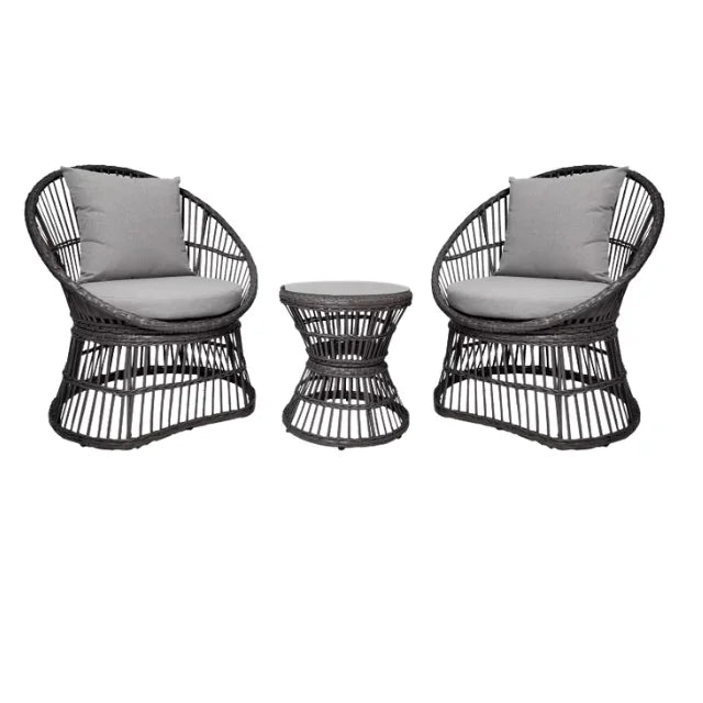 9 Seater 7-Piece Outdoor Sectional Sofa with PE Rattan Wicker and Durable Steel Frame for Garden Patio Furniture