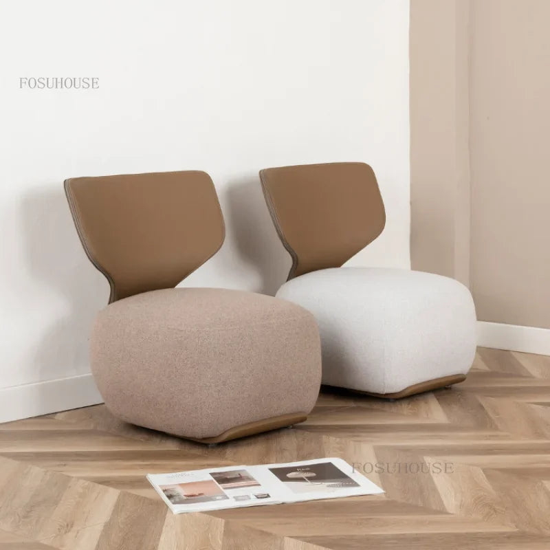 Luxury Fabric Living Room Chair Coffee Shop Living Room Lounges Chair Bedroom Sofa Furniture Low Stool Balcony Leisure Chair t