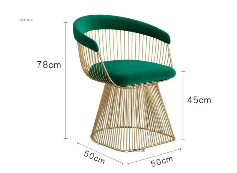 Nordic Designer Living Room Chair for Hotel Lobby Small Apartment Hollow Back Chairs Senior Leisure Creative Armchair for Cafe T