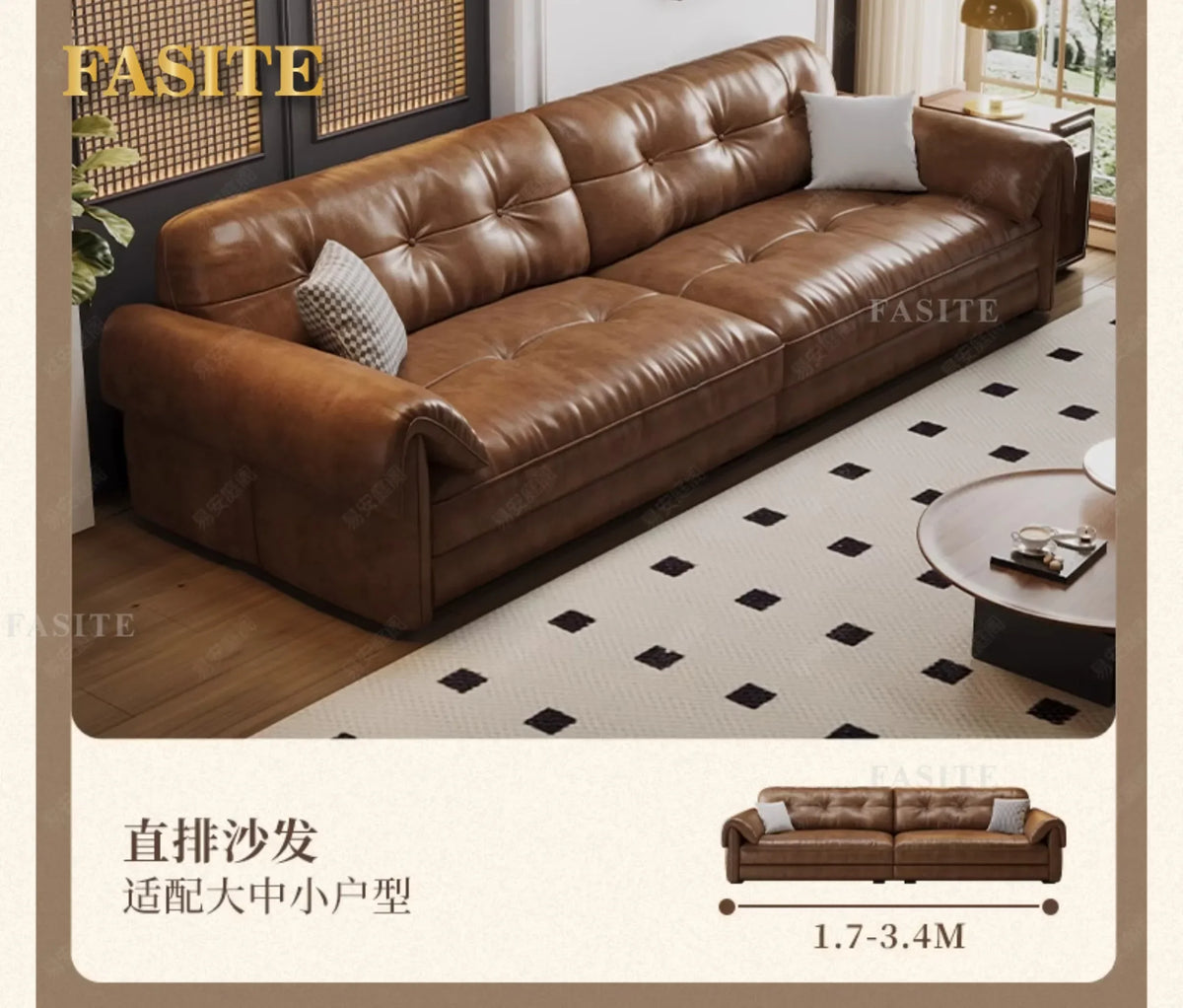 Portable Minimalist Brown Sleep Sofa Faux Leather Designer Loveseat   Sofa Couch Cloud  Living Room Furniture