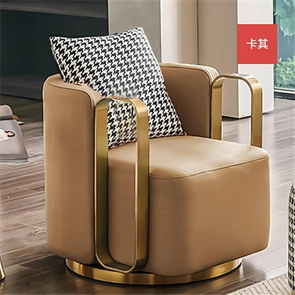 Light luxury rotatable lazy sofa chair hotel clubhouse reception negotiation chair  FT