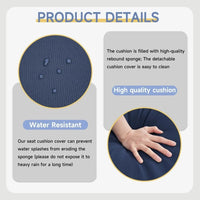 PatioLix furniture sets 6 pieces outdoor with furniture cover, with tea table (royal blue,