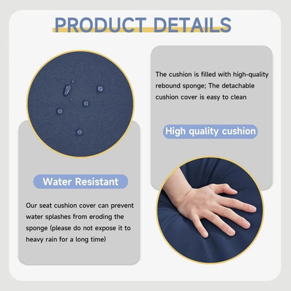 PatioLix furniture sets 6 pieces outdoor with furniture cover, with tea table (royal blue,