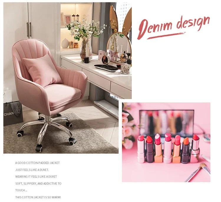 Leisure Bedroom Student Dormitory Computer Chair Home Furniture Backrest Office Chairs Front Desk Hotel Lifting Swivel Armchair
