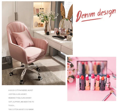 Leisure Bedroom Student Dormitory Computer Chair Home Furniture Backrest Office Chairs Front Desk Hotel Lifting Swivel Armchair
