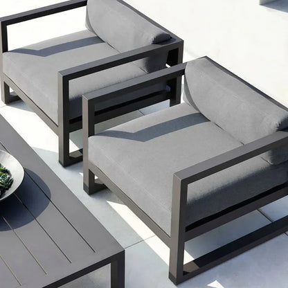 Four Piece Set Outdoor Aluminum Alloy Sofa Terrace Garden Bar Waterproof Sofa Furniture Set outdoor furniture sectional sofa